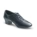 Article 106 - Men's Latin Split-Sole Shoe with a 1.5 Inch Block Heel in Black Leather