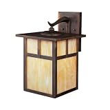 Kichler Lighting 10960CV Alameda 18-Watt 1-Light Fluorescent Energy Star Outdoor Wall Mount, Canyon View with Honey Opalescent Glass, 14-1/2-Inch