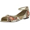 Carlos by Carlos Santana Flirt Peep Toe Flat,Label Print,9.5 M
