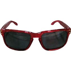Oakley Jupiter Holbrook Men's Limited Editions Lifestyle Sunglasses w/ Free B&F Heart Sticker Bundle - Crystal Red/Grey