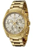Jacques Lemans Unisex GU191F Geneve Collection Tempora Chronograph Gold-Plated Stainless Steel Watch