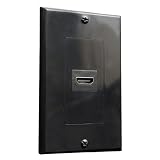 Pyle Home PHDMIB1 Single HDMI Right Angle Jack Audio Video Wall Plate (Black)