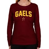NCAA Iona College Gaels Ladies Mascot Logo Long Sleeve Classic Fit T-Shirt - Cardinal