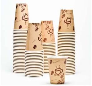 20 Oz Hot Paper Coffee Cups- 50 Cups) Poly Coated, Insulated- Hold Hot Tea Longer-Green Collection