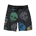 Quicksilver Boy's "Tropiskull" Swim Wear Black Boardshorts 201888-BLK-Size 23