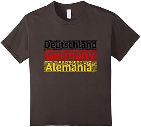 Kids German Flag - Love Germany Deutschland National T-Shirt 4 Asphalt