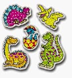 DAZZLE STICKERS DINOSAURS 75-PK