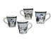 4pc Coffee Mugs, Tea Mugs, Snowman Woodland Christmas