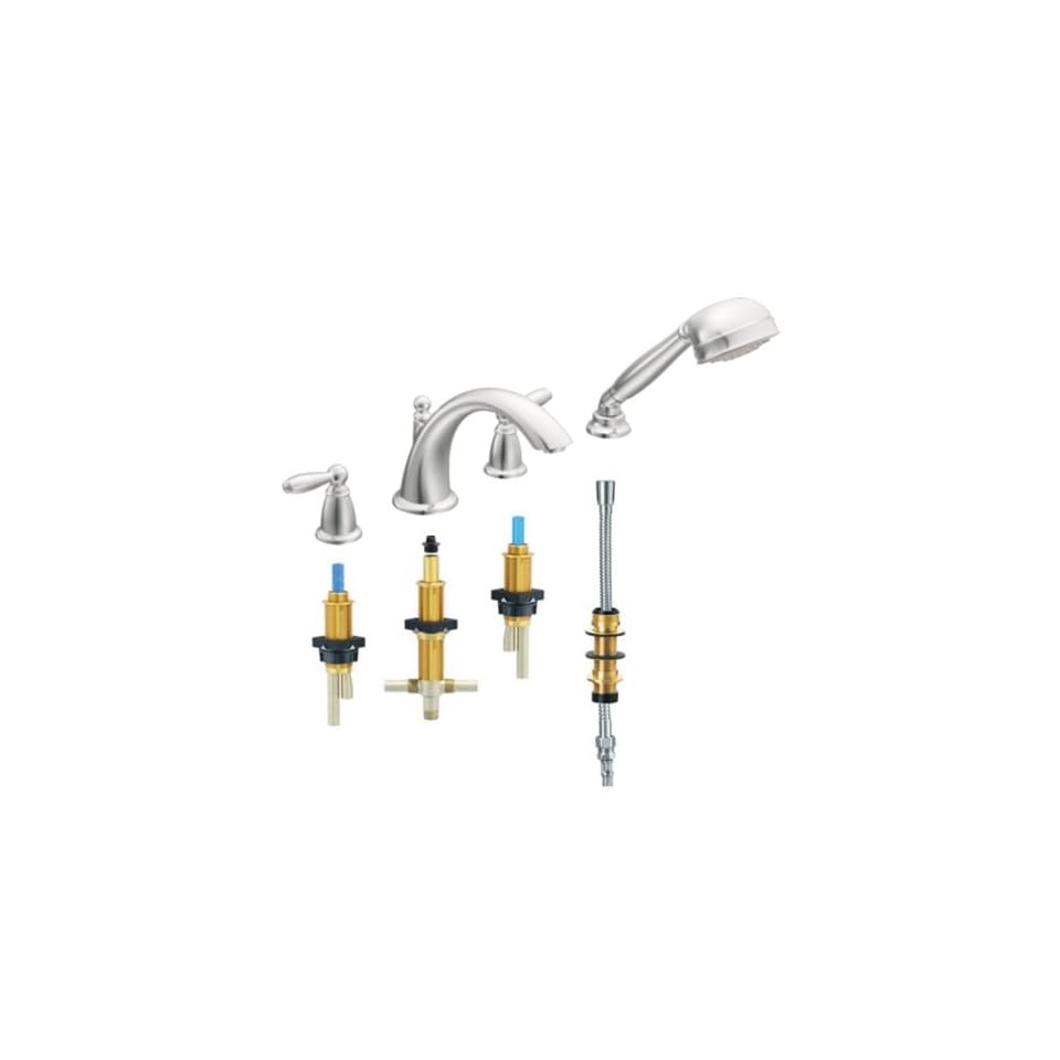 Moen T924 9992 Brantford Two Handle Low Arc Roman Tub Faucet With