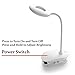 UnicornTech TL-15 Clip Desk Lamp [2-IN-1 Stand on Own / Clip Everywhere] Touch LED USB Rechargeable Dimmable Portable Lightweight Table Reading Study Bedside Light Lamp (Power Adapter for Free Gift)