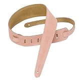Levy's Leathers 2 1/2 Tapered Suede Leather Kids' Guitar Strap,Rose