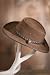 Men's Bac Pac Traveller Leather Hat, DARK BROWN, Size MEDIUM