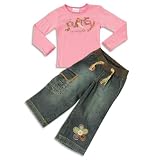 Mish - Toddler Girls Long Sleeve Jean Pant, Pink,... by