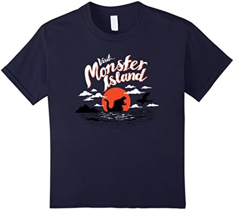 Kids Monster Island T-Shirt 8 Navy