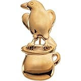 14K Yellow Gold "The Crow and the Pitcher" Brooch