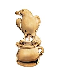 14K Yellow Gold "The Crow and the Pitcher" Brooch -- LIFETIME WARRANTY