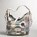 Coach Graphic Op Art Signature Sequin Kristin Shoulder Hobo Bag Purse Multi