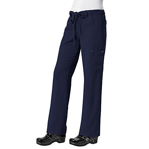 Koi Women's Tall Alicia Easy-Fit Mid-Rise Drawstring Waist Scrub Pants, Navy, Medium/Tall