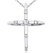 1/10ctw Diamond Cross Pendant in 14k White Gold (GH/I1-I2)