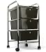 Advantus 34006 Portable three-drawer organizer, chrome metal frame/smoke drawers