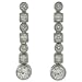 Sterling Silver Round and Princess Cut Drop Cubic Zirconia Drop Earrings by Charles Winston