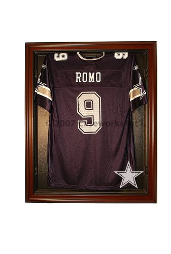 Dallas Cowboys Football Jersey Display Case with Removable Face and Black Finish Frame