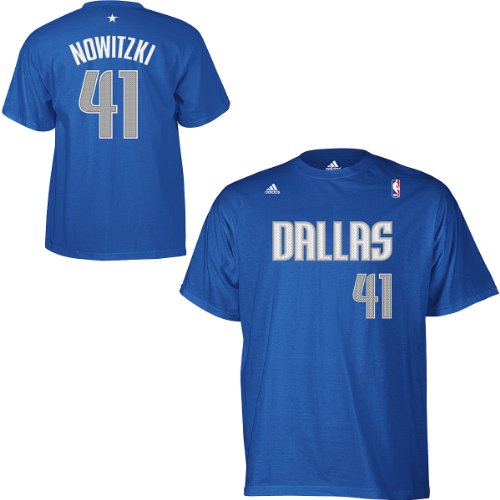 Adidas Dallas Mavericks Dirk Nowitzki Game Time T-Shirt Large