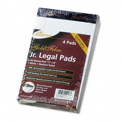 AMP20020 - Gold Fibre 16# Watermarked Canary Wide Rule 50-Sheet Pads On Sale