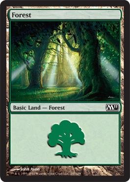 Magic: the Gathering - Forest (#247) - Magic 2011 - Foil