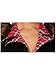 Amoretu Womens Sexy Lingerie School Girl Costume Plaid Skirt Front Tie Top Dark ,Red-Black,Small