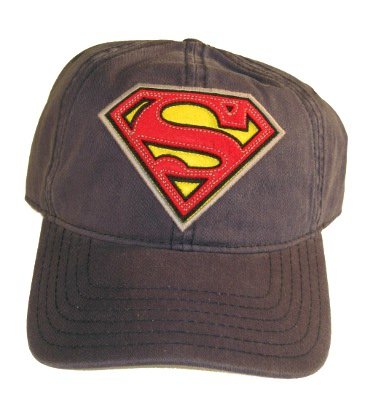 Superman Shield Logo Men's Blue Adjustable Hat