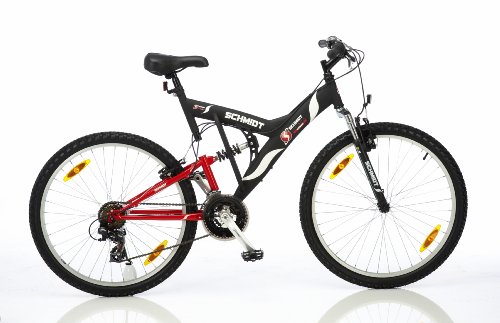 Schmidt Sportsworld 99.0010 Herren Mountainbike MTB26, Schwarz/Rot, 52 cm