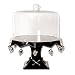 SKULL & BONES Pedestal Cake Plate HALLOWEEN Gothic NEW