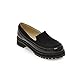Charm Foot Fashion Womens Platform Mid Heel Loafers Shoes