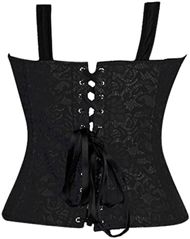 Purplebox Women's Satin Shoulder Strap Tank Corset