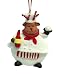 3.5" Chubby Reindeer Chef Christmas Ornament