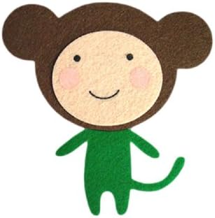 Monkey Doll DIY Applique Printed Felt Iron on Patch