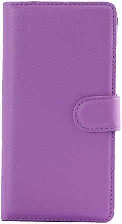 [Ddshopping]Ascend P8 Flip Case, Huawei Ascend P8 Leather Wallet case, Luxury Fashion Litchi Style PU Leather Wallet Flip Protective Skin Case With Card Slot And Stand Funtion For Huawei Ascend P8 (Purple)