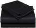 Wakefield Collection 400 Thread-Count 100% Pima Cotton Sateen 3 Piece Sheet Set, Twin, Black