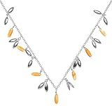 Sterling Silver Carnelian Charm Drop Necklace, 18"