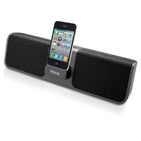 iHome iP56GVC Rechargeable Portable Stereo System for iPhone iPod (Gunmetal) by