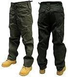 Adults Plain Combat Trousers color - Olive,size -W36/L32