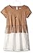 Speechless Girls' Knit Suede Knee Length Short Sleeve Round Neck Dress