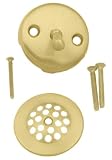 Satin Brass Tub Waste & Overflow Trim Kit - 92-04