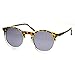 zeroUV - Classic Lux P3 Shape Keyhole Bridge Metal Rivet Circle Round Sunglasses
