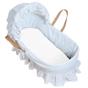 Kushies Fitted Bassinet Sheet, White