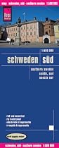 Schweden Süd 1 : 500 000: Kartenbild 2seitig, exakte Höhenlinien, Höhenschichten-Relief, GPS-tauglich durch Gradnetz, klassifiziertes Straßennetz, ausführlicher Ortsindex, reiß- und wasserfest