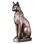 Egyptian Large Bastet Cat with Jewelry Statue Ancient Egypt