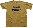 BRETT WHO? - Yellow - T-shirt / Blue Lettering