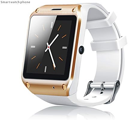 DIWEINUO ZhuoruiD5 Smart watch phone Unlocked 2G/3G Pedometer Sleep-monitoring FM radio OGS screen Bluetooth Sync. Remind Bluetooth dialer Remote control (Pure White+8gb TF card)